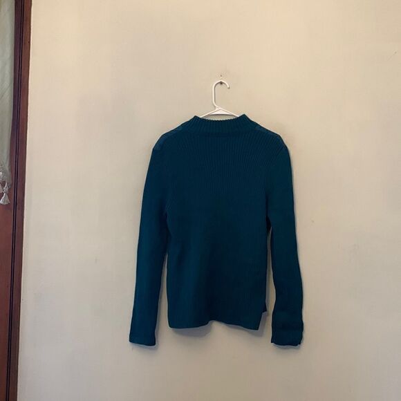 Croft and Barrow teal sweater/jacket Size XL NWT Full front zip - Picture 5 of 7